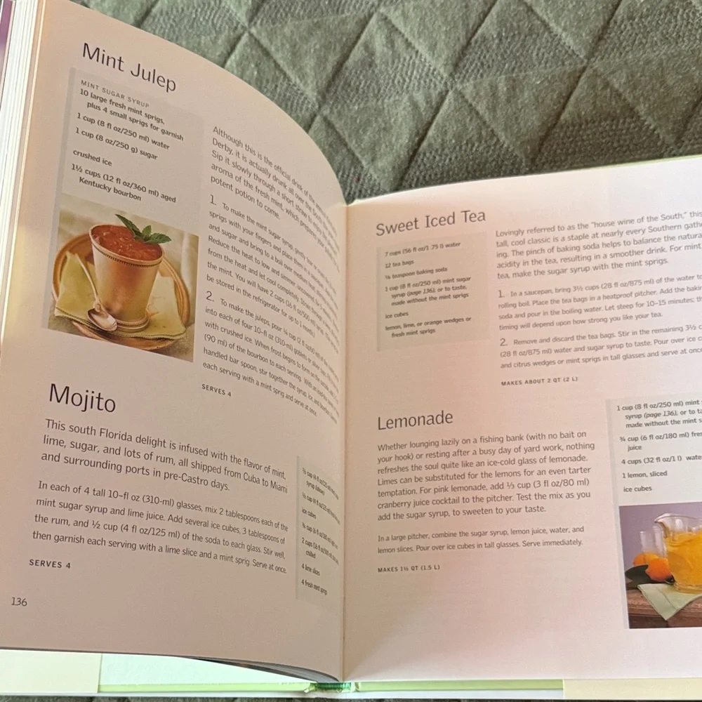 Williams Sonoma The South Cookbook with Peach and Green Cover